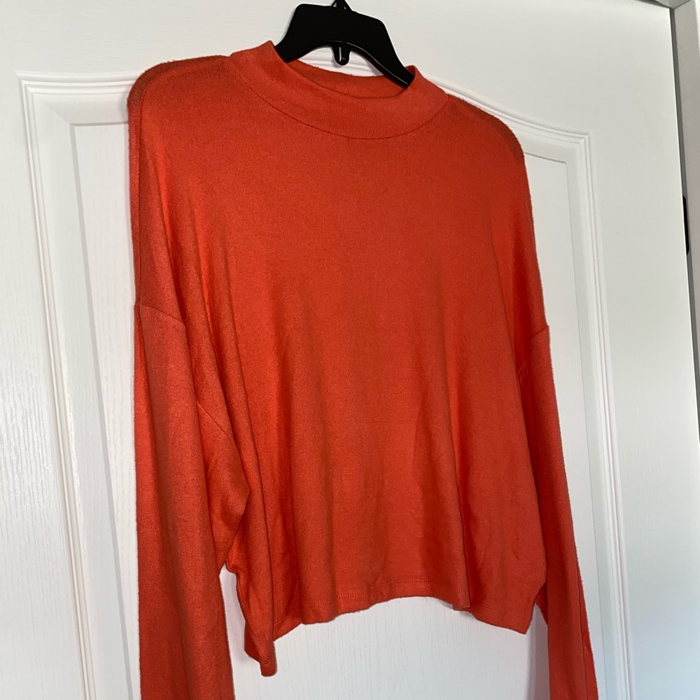 Flirtitude hot coral activewear top